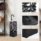 Porte-parapluies PLUVARIS comme Accessoires noirs avec structure en grille et bac de récupération de hjh LIVING
