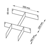 Séparateurs pour le caisson bureau sur roulettes ACTR avec des dimensions de 330 mm, 220 mm et 162 mm de hjh OFFICE PRO