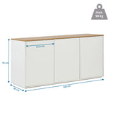 Dessin coté du Buffet KELO S de 160 x 40 cm de hjh LIVING