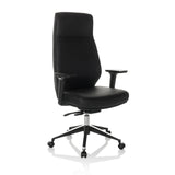 Siège de direction de qualité professionnelle VITORO ECO noir avec accoudoirs et piètement à cinq roulettes de hjh OFFICE – vue à 360° (vue de trois quarts avant 30°)