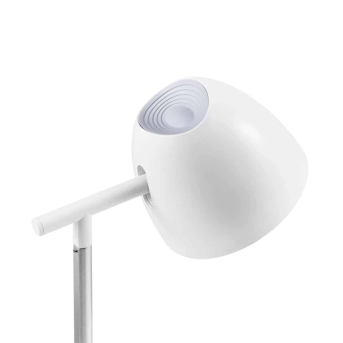 Abat-jour blanc de la lampe de bureau Lumanova D3 avec des anneaux concentriques à l'intérieur de hjh OFFICE