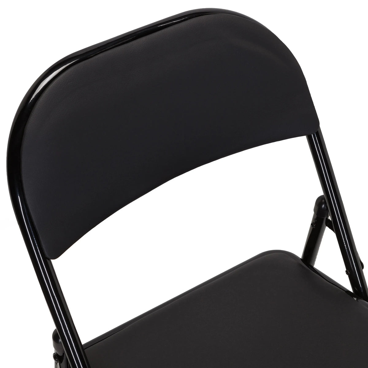Dossier noir de la Chaise pliante TUDELA avec cadre en métal noir de hjh OFFICE