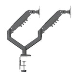 Fixation pour écran double Ergomount GF2 en noir avec fixation de bureau de hjh OFFICE