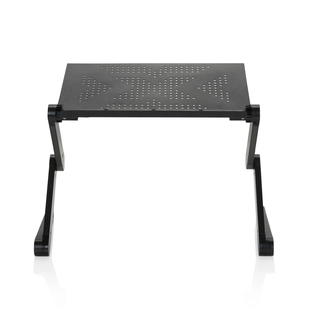 Rehausseur de bureau noir VM-SA II avec plaque perforée et deux pieds de hjh OFFICE – vue à 360° (vue de face 0°)