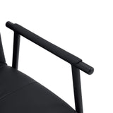 Accoudoir en similicuir noir de la chaise rembourrée Lifea Flex de hjh LIVING
