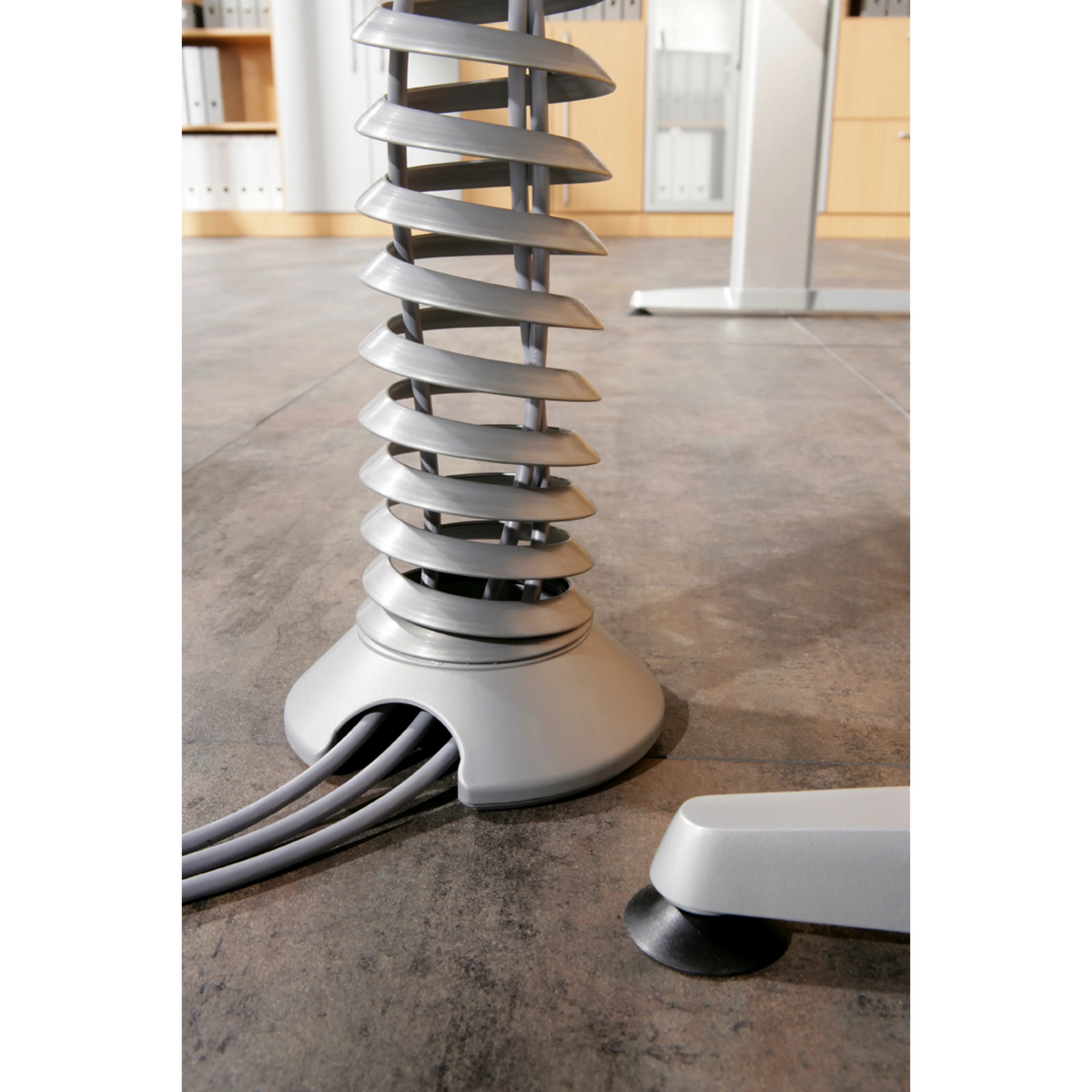 Silberne vertikale Kabelspirale des Zubehörs CKXE von hjh OFFICE PRO