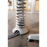 Silberne vertikale Kabelspirale des Zubehörs CKXE von hjh OFFICE PRO