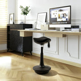Siège assis-debout Balance Sit Ergo noir avec assise rembourrée et pied rond de hjh OFFICE