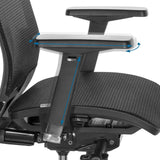 Accoudoir réglable de la Chaise de comptoir TOP WORK 78 en noir de hjh OFFICE