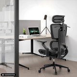 Siège de bureau de qualité professionnelle Ergo U2 Pro3 avec revêtement en maille nylon noir de hjh OFFICE (image générée par IA)