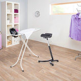 Siège assis-debout TOP WORK 30 noir avec assise rembourrée et pied en croix de hjh OFFICE