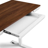 Repose-clavier extractible blanc du bureau réglable en hauteur électriquement Worktime Plus de hjh OFFICE