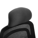 Appuie-tête du Siège de bureau de qualité professionnelle Vivadapt en noir avec revêtement en maille de hjh OFFICE