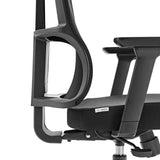 Dossier et assise du Siège de bureau de qualité professionnelle SPINIO en noir de hjh OFFICE