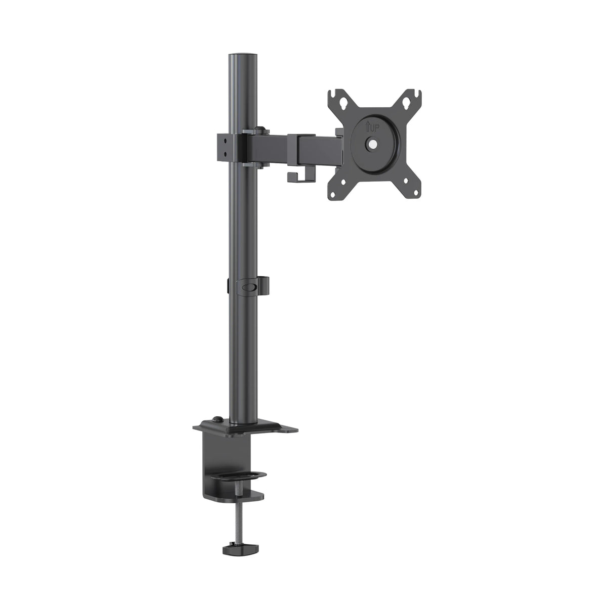 Fixation pour écran noire Ergomount M1 avec mât réglable en hauteur et plaque VESA de hjh OFFICE