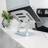 Pied argenté du Support pour ordinateur portable LAPTOP STAND de hjh OFFICE