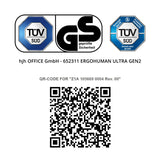 TÜV SÜD GS geprüfte Sicherheit hjh OFFICE GmbH - 652311 ERGOHUMAN ULTRA GEN2 QR-CODE FOR "Z1A 105669 0004 Rev. 00"