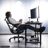 Siège de bureau haut de gamme LiberNovo Omni en noir avec repose-jambes de Libernovo (image générée par IA)