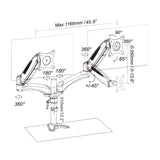 Dessin technique de la Fixation pour écran VM-MG2 avec une largeur maximale de 1166 mm de hjh OFFICE