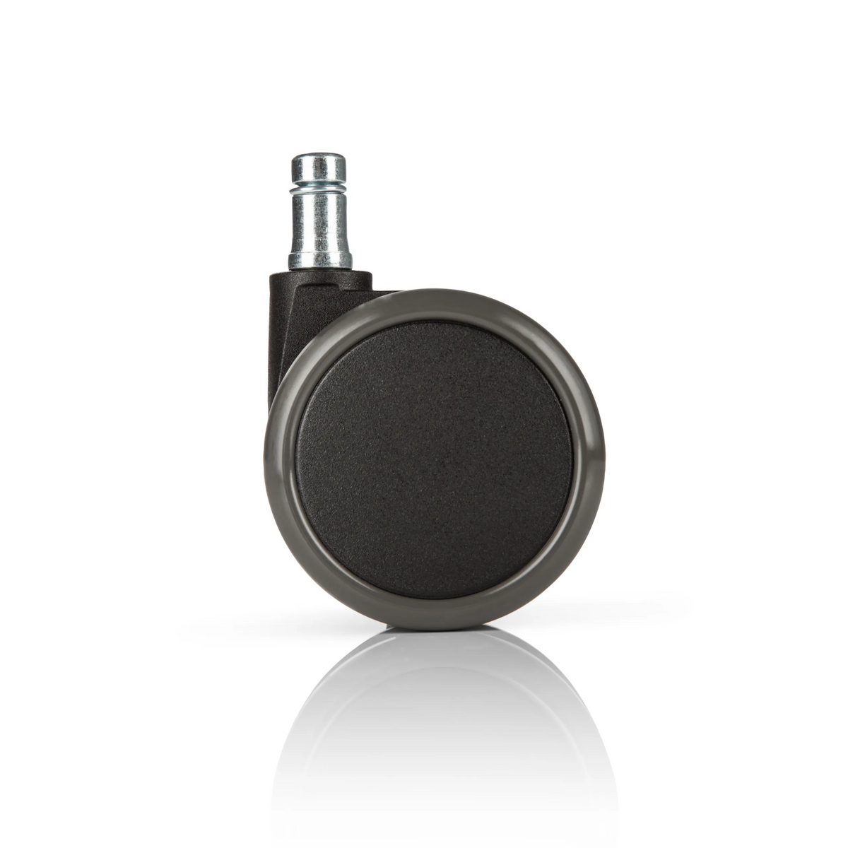 Roulettes 5x ROLO 11mm/65mm noires pour sols durs avec tige métallique de hjh OFFICE – vue à 360° (vue arrière 180°)