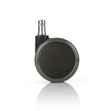 Roulettes 5x ROLO 11mm/65mm noires pour sols durs avec tige métallique de hjh OFFICE – vue à 360° (vue arrière 180°)