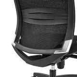 Arrière du dossier en maille du Siège de bureau de qualité professionnelle PORTO MAX HIGH I en noir de hjh OFFICE
