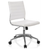 Siège de bureau de qualité professionnelle TRISHA avec revêtement blanc et piètement chromé de hjh OFFICE