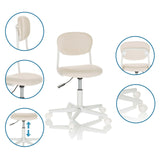 Chaise pivotante pour enfants KIDDY BASE I beige avec vues détaillées du vérin à gaz, des roulettes et du dossier de hjh OFFICE