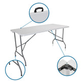 Poignée de transport et articulations de la Table pliante EASY UP MULTI II en blanc de hjh OFFICE