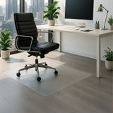 Tapis de sol FORTIFLEX blanc lait pour sols durs, 120 × 90 cm, sous une chaise de bureau de hjh OFFICE