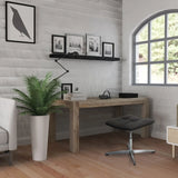 Tabouret rembourré SARANTO avec revêtement en tissu noir et pied métallique à quatre branches dans une pièce lumineuse de hjh OFFICE