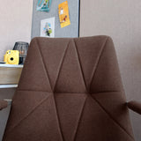 Revêtement en tissu marron moyen avec surpiqûres du Siège de bureau à domicile SARANTO II de hjh OFFICE