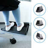 Repose-pieds PODI inclinable en noir avec différents angles de hjh OFFICE