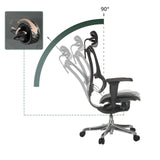 Dossier réglable du siège de direction de luxe ERGOHUMAN SLIM ULTRA GEN2 avec un angle d'inclinaison de 90° de hjh OFFICE