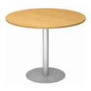 BISTRO F100R S | Table de réunion | Ø 100 | Argenté - Système de tables conférence 