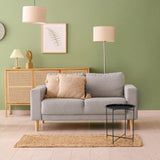 Table d'appoint ALLRUND noire en métal avec plateau et piètement ronds de hjh LIVING