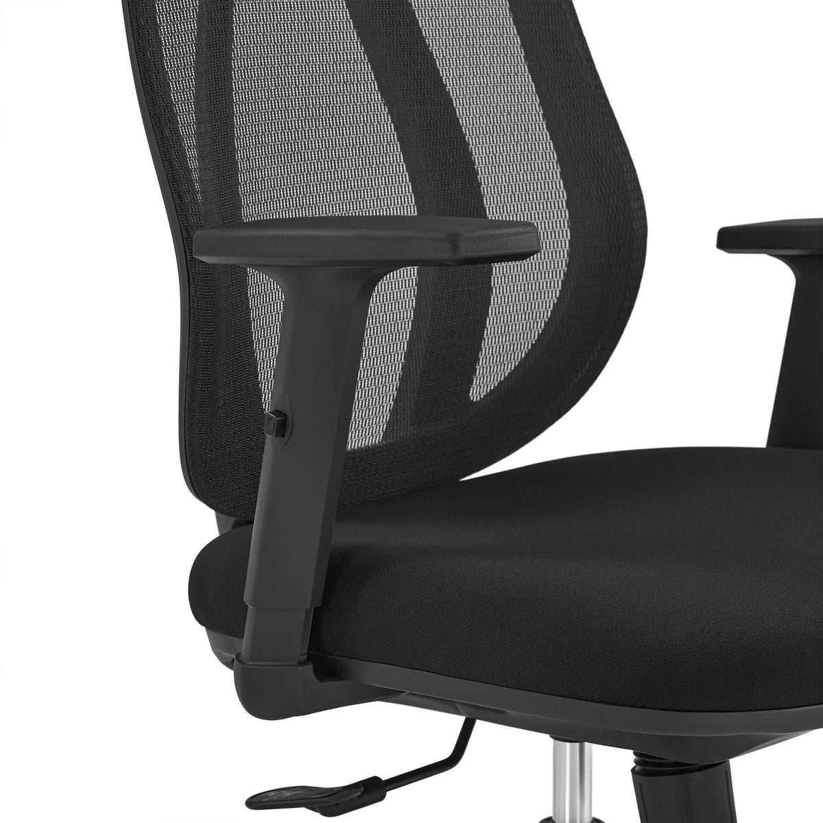 Accoudoir et dossier en maille du siège de bureau de qualité professionnelle Filaro en noir de hjh OFFICE