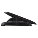 Vue latérale du repose-pieds PIEDINO STRIPE anthracite avec plateforme inclinable de hjh OFFICE