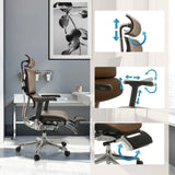 Appuie-tête, accoudoirs et assise réglables du Siège de direction de luxe ERGOHUMAN PLUS LEGPRO GEN2 de hjh OFFICE
