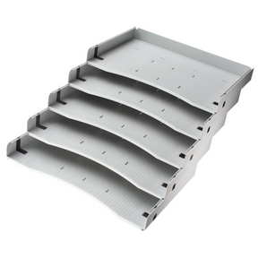 Classeurs inclinés gris pour le caisson bureau sur roulettes ACSA avec fond strié de hjh OFFICE PRO