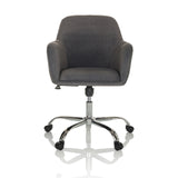 Siège de bureau à domicile SOLAO 300 gris foncé avec rembourrage et base à cinq roulettes de hjh OFFICE – vue à 360° (vue de face 0°)
