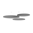 Îlot acoustique de plafond rond gris ADSRB1 en lot de trois éléments de hjh OFFICE PRO