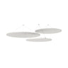 Îlots acoustiques de plafond ronds et blancs ADSRB1 en lot de trois éléments de hjh OFFICE PRO