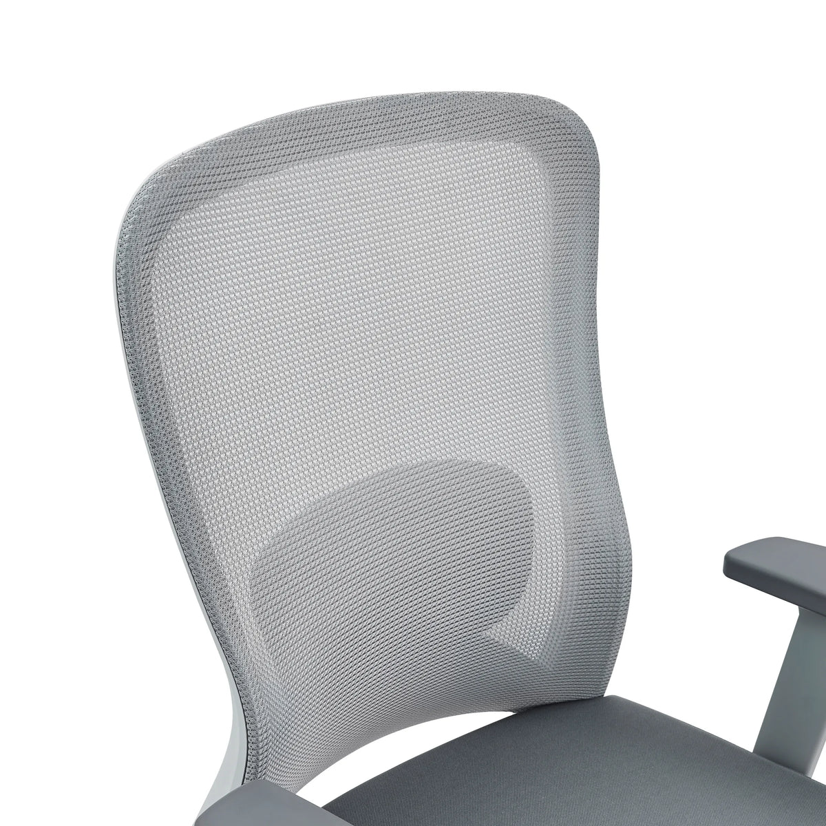 Dossier en maille grise de la Chaise de comptoir Top Work 44 W de hjh OFFICE