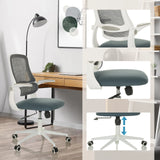 Siège de bureau à domicile MIKO W ECO en gris avec dossier en maille, hauteur d'assise réglable et roulettes de hjh OFFICE