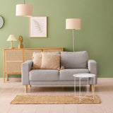 Table d'appoint ALLRUND blanche en métal avec plateau rond et structure filigrane de hjh LIVING