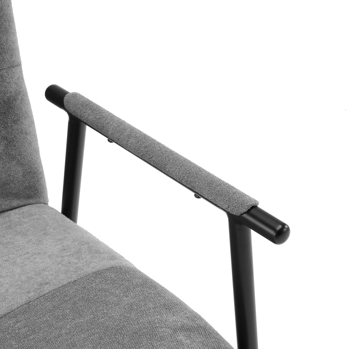 Grau gepolsterte Armlehne des Bürostuhls Lifea Flex von hjh LIVING