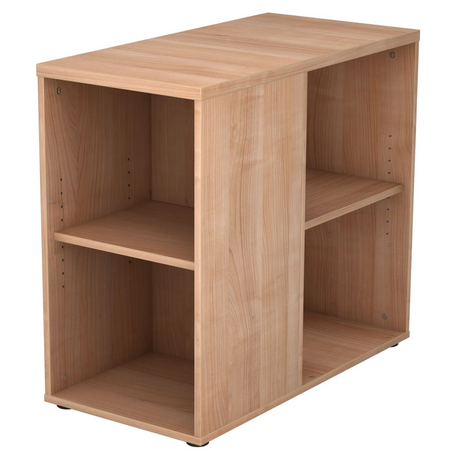 Étagère ANCO 1630 aspect noyer clair avec deux niches ouvertes de hjh OFFICE PRO