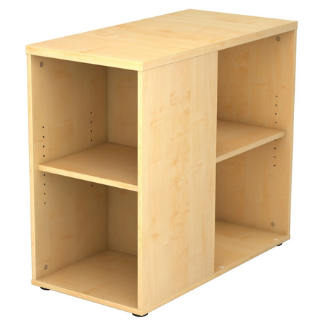 Étagère ANCO 1630 aspect érable clair avec deux niches ouvertes de hjh OFFICE PRO