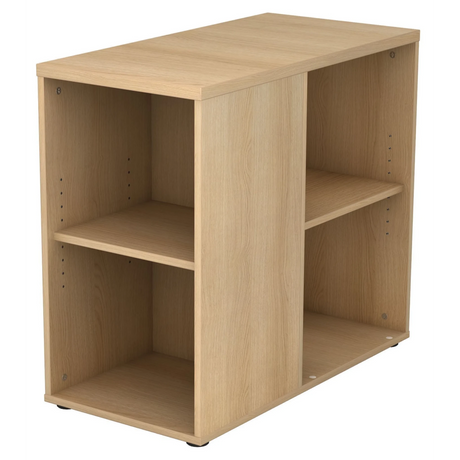 Étagère ouverte ANCO 1630 aspect chêne clair avec deux niches de rangement de hjh OFFICE PRO